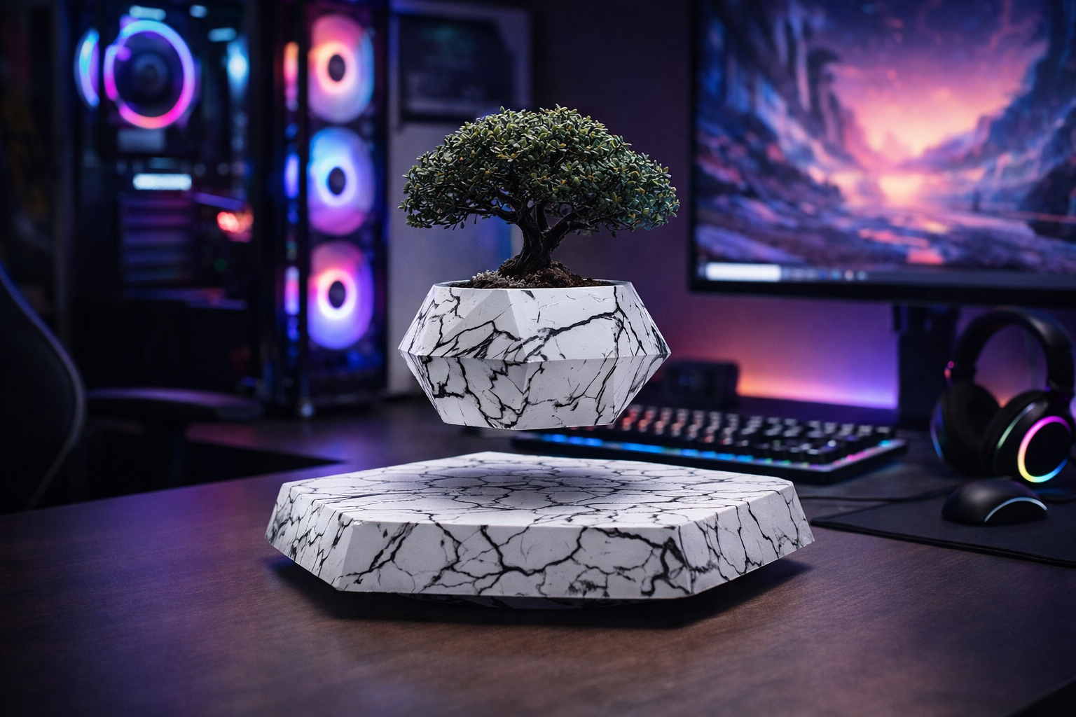 Floating Bonsai Plant | Magnetic Levitation