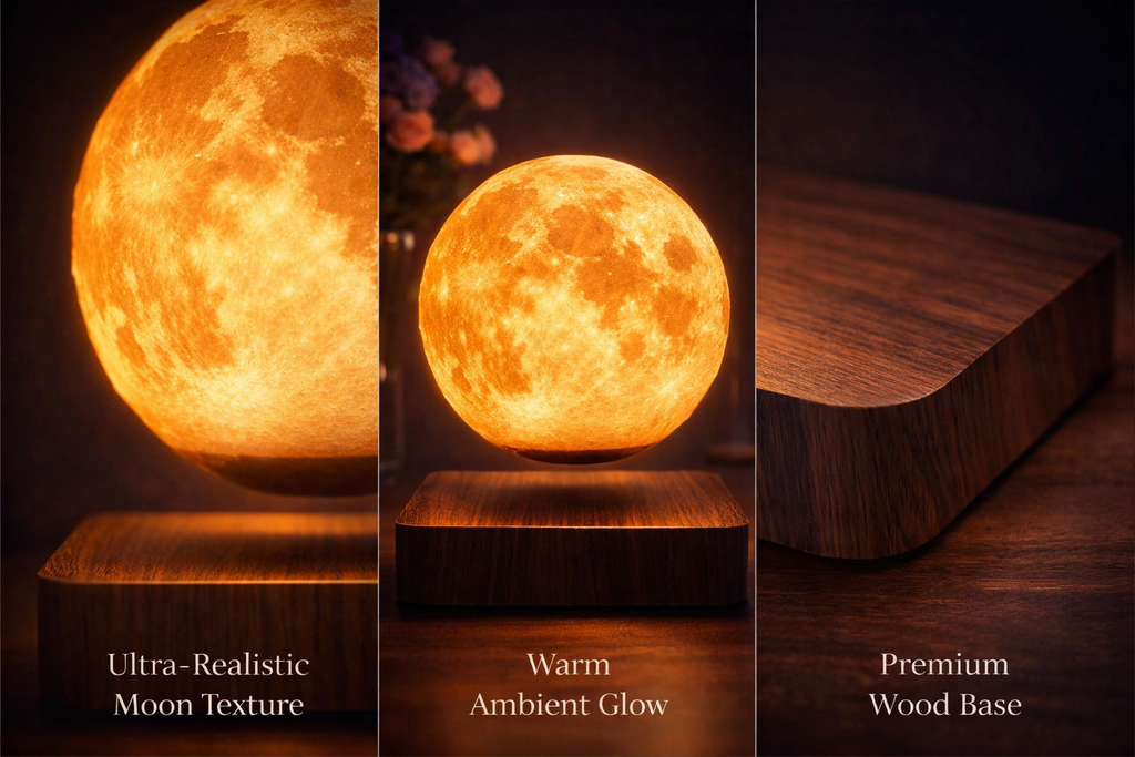 Floating Moon Lamp | Magnetic Levitation
