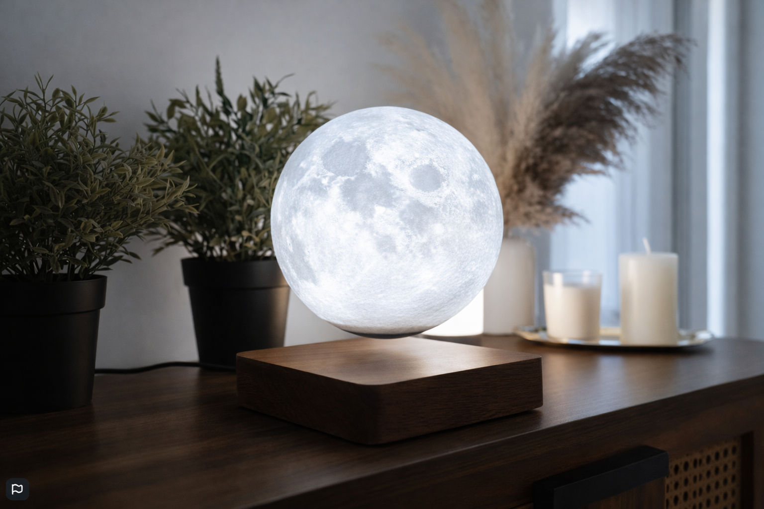 Floating Moon Lamp | Magnetic Levitation