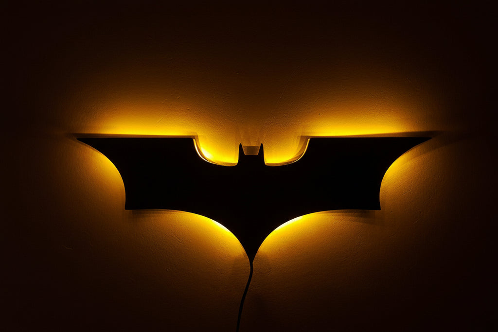 ZK50 Modern USB Cool Glowing Bat LED Wall Light Remote Control Atmosphere Sign Light Interior Decoration Night Light
