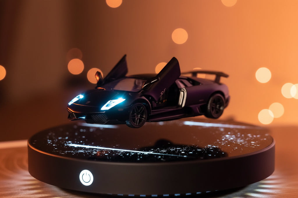 Magnetic Levitating Car with Metal Base, 360° Free Rotation, Home Office Docoration, Unique Business Gift, Creative Gift
