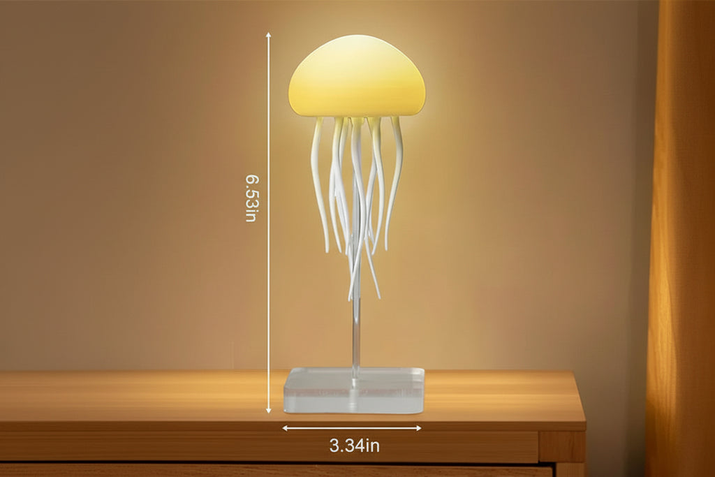 Upgraded Silent Jellyfish Lamp, Jelly Fish Light with Dancing Legs, Voice Control for Bedrooms, Living Room and Christmas Gifts