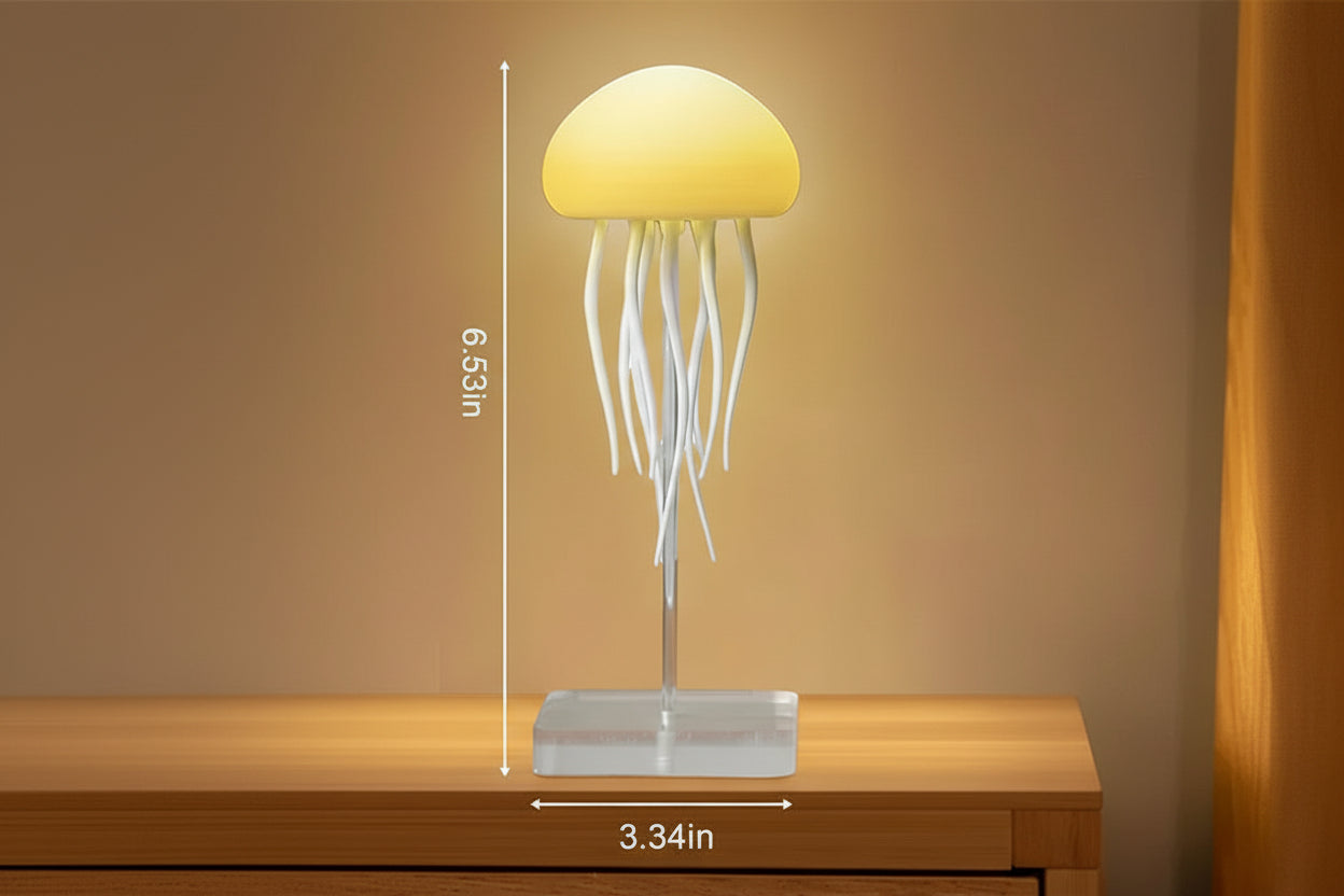 Upgraded Silent Jellyfish Lamp, Jelly Fish Light with Dancing Legs, Voice Control for Bedrooms, Living Room and Christmas Gifts