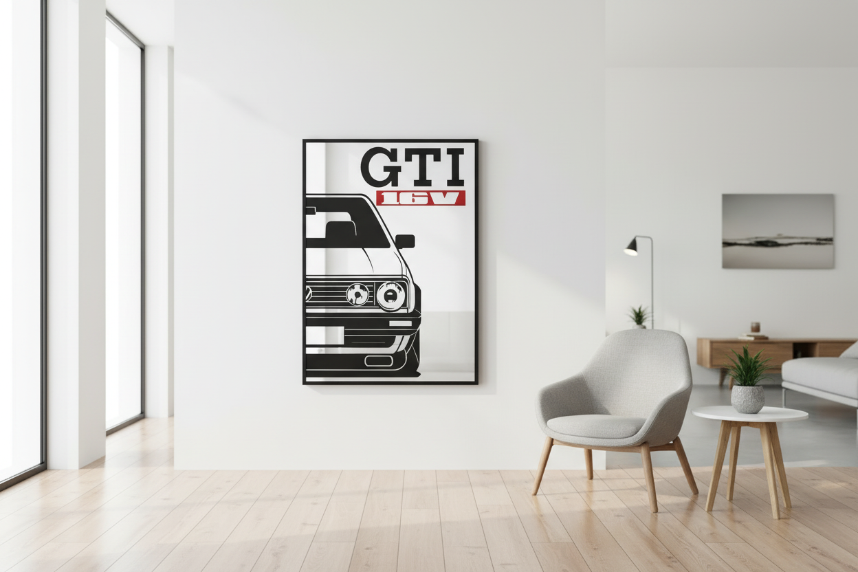 A4 Acrylic Golf GTI Mirror