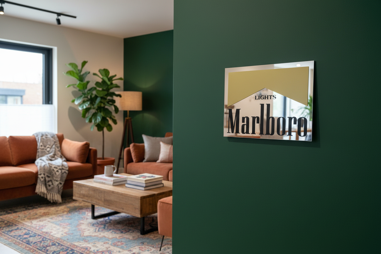 A4 Acrylic Marlboro Lights Mirror