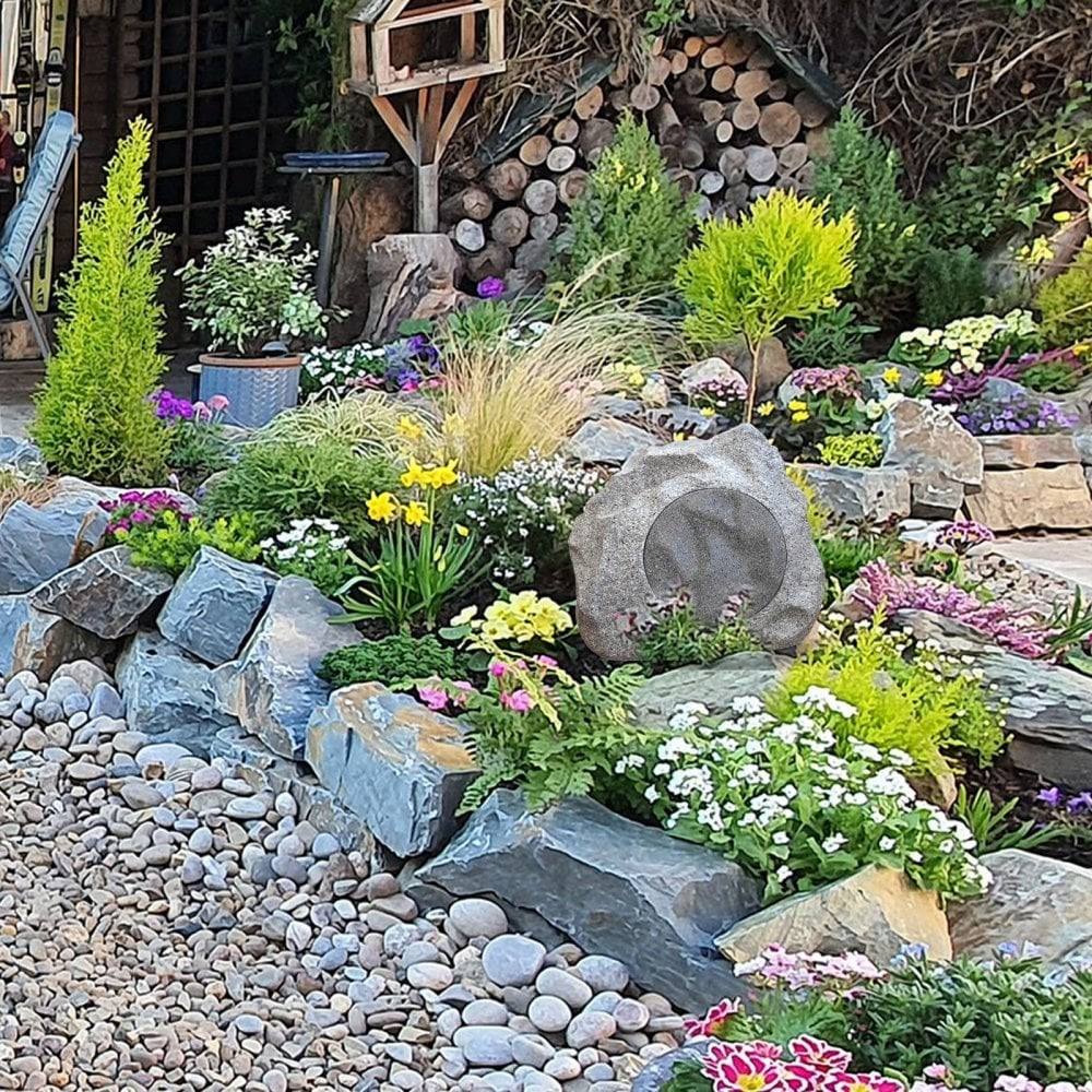 Outdoor Audio Rock Speaker 4 Inch Pool Lawn Garden Patio Party Waterproof